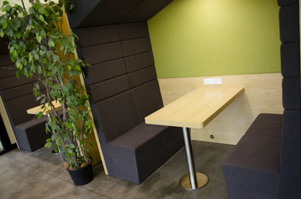 Quiet booths for quiet meetings