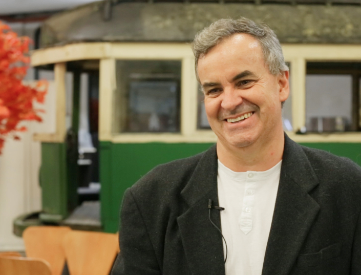 Launchpad founder David Thomas in Tram Space