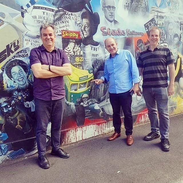 The LaunchPad Management team standing by Richmond Mural